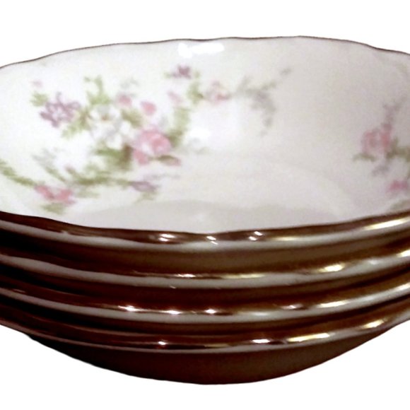 Vintage Berry Bowls, Fruit Bowls, Homer Laughlin Virginia Rose, 4pc Bowl Set, - Picture 3 of 10